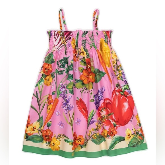 NEW DOLCE&GABBANA Farmer printed cotton poplin dress - Picture 2 of 6